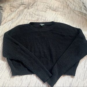 Black crop sweater